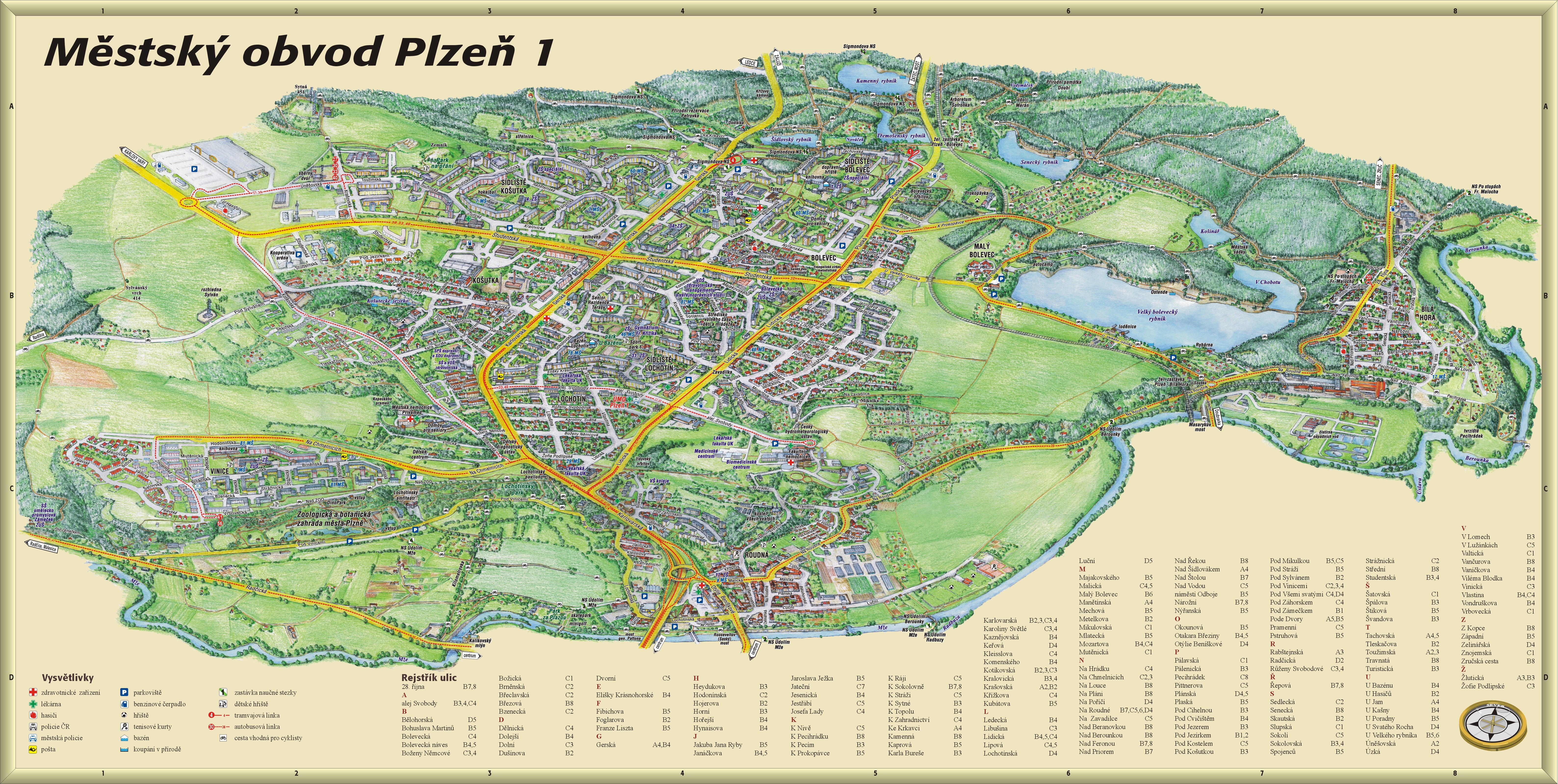 mapa plzně Mapa obvodu : Portál městského obvodu Plzeň 1 mapa plzně
